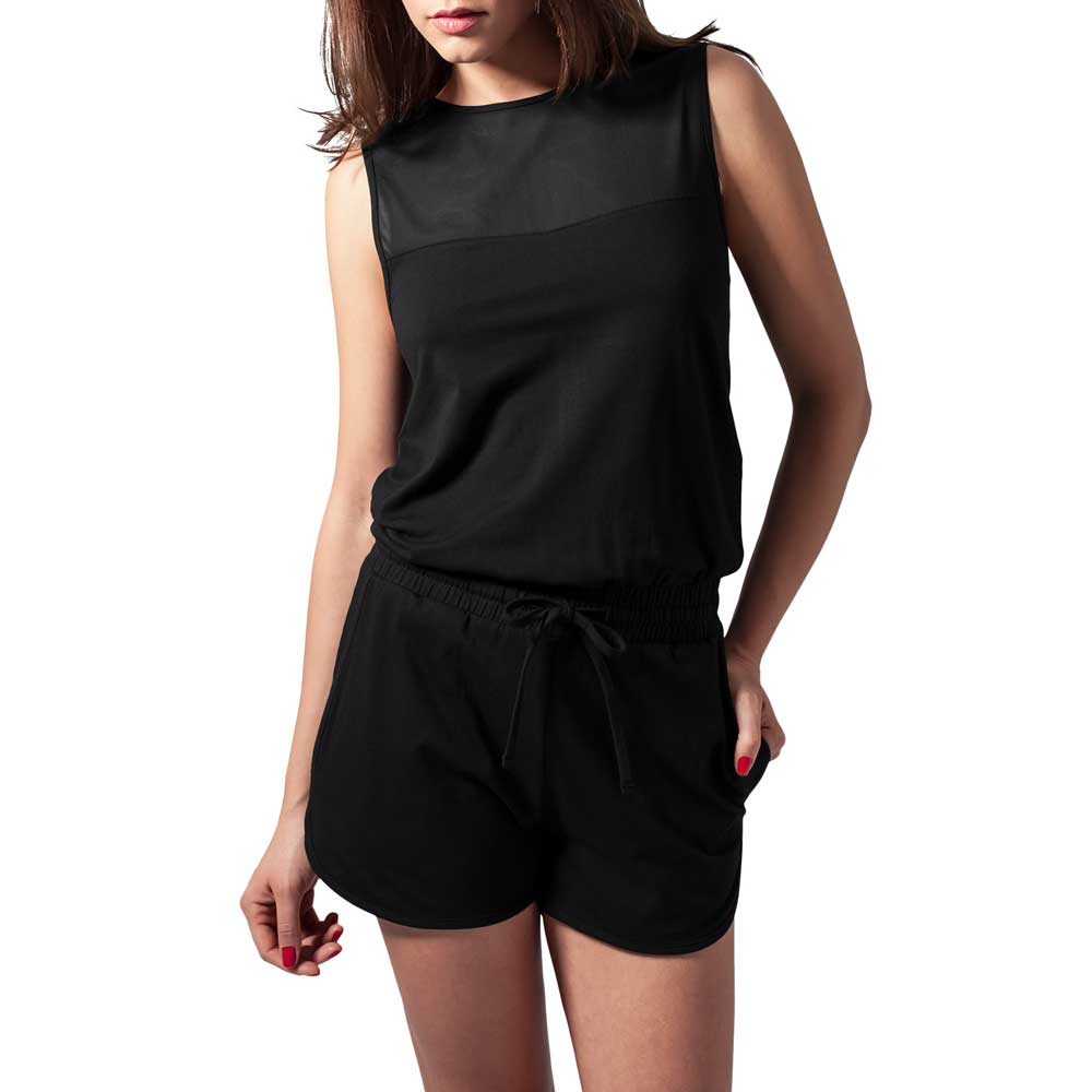 Urban Classics - Tech Mesh Hot Playsuit - Black
